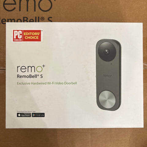 Remo+ RemoBell S WiFi Video Doorbell Camera with HD Video, Motion Sensor, 2-Way Audio