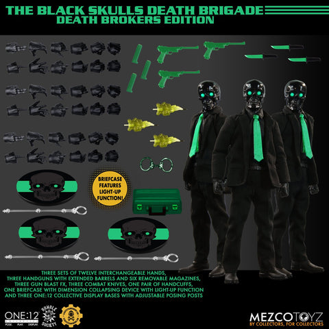 MEZCO ONE:12 COLLECTIVE Black Skulls Death Brokers