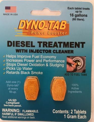 Dyno-tab® Diesel Treatment with Injector Cleaner 2-tab Case of 48 cards