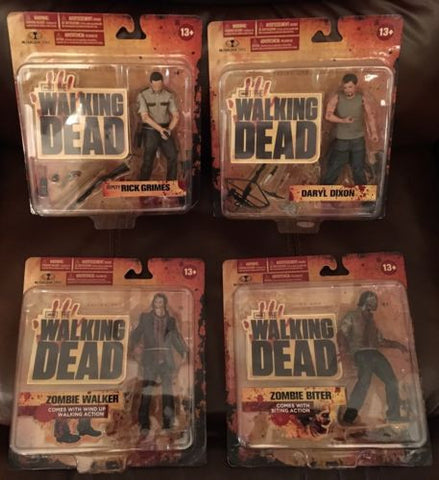 THE WALKING DEAD SERIES 1 Set (4)  MCFARLANE ACTION FIGURES COMPLETE