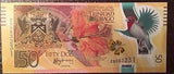 Trinidad and Tobago 50 Dollars New 2014 Polymer Commemorative Uncirculated.