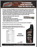 Champion Brands 4030H High Mileage 10W-40 SM Motor Oil - 1 Quart