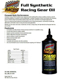 Champion Brands - Racing Full Synthetic 75W-90 Gear Lubricant, 1x1 Qt.