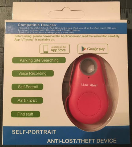 Lime Alert Bluetooth tracker.