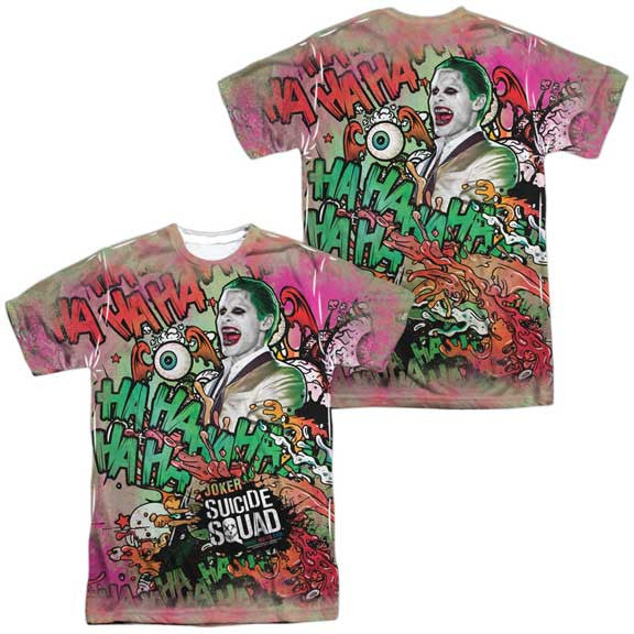 Suicide Squad - Joker Cartoon Miami T-Shirt Over Print All Psychedelic – Lime