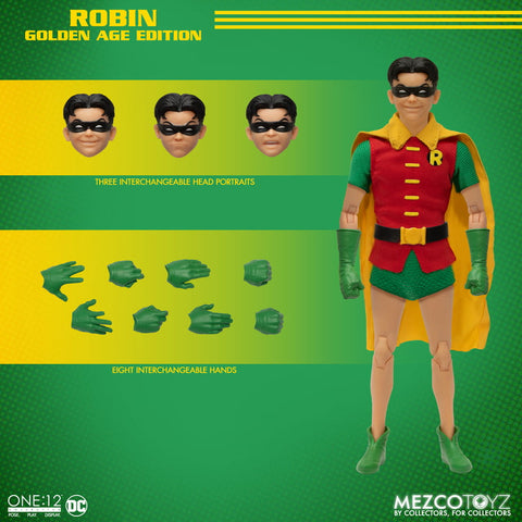 Mezco One:12 Collective Robin: Golden Age Edition Action Figure (Authorized Dealer)