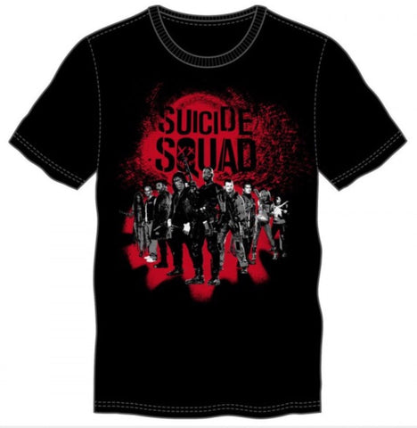 Suicide Squad Group Harley Joker Deadshot Killer Croc Dc Comics T-Shirt (Small)