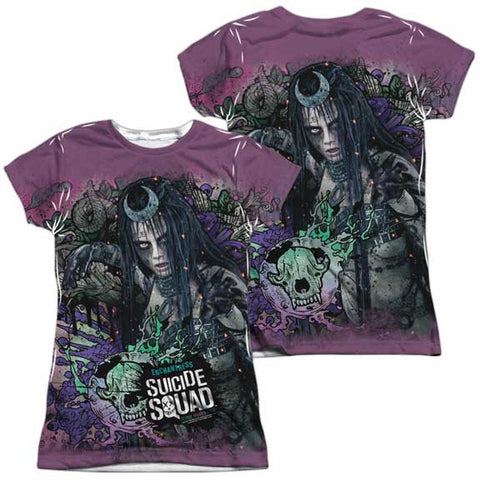 Front/Back Junior Fit - Suicide Squad - Enchantress Psychedelic Cartoon All Over