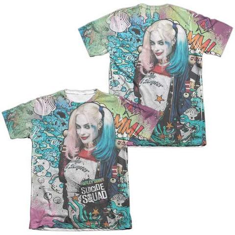 Suicide Squad Harley Psychedelic Cartoon (FB Print) Sublimation T-Shirt
