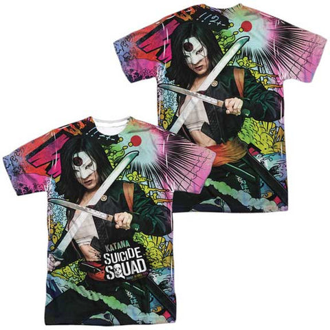 Suicide Squad KATANA PSYCHEDELIC CARTOON MENS SUBLIMATED TEE
